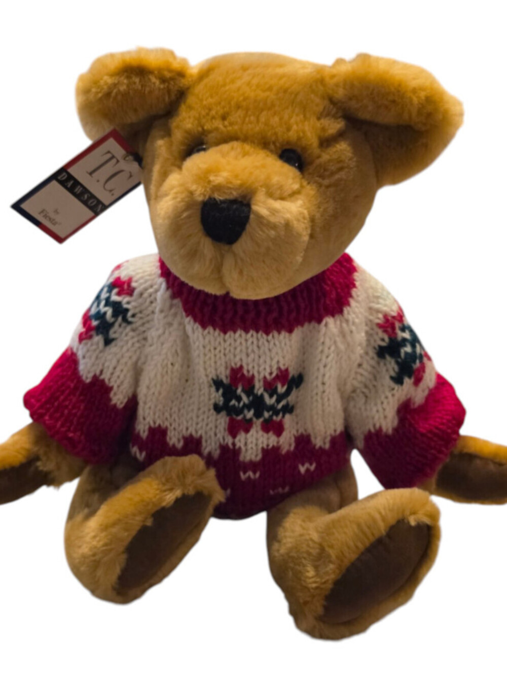T.C. Dawson by Fiesta Vintage Jointed Plush Christmas Teddy Bear NEW